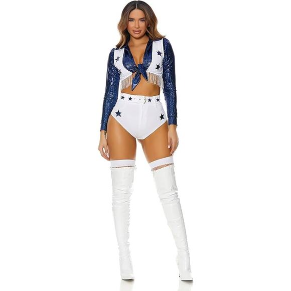 NEW Forplay Dallas Cowboys Cheerleader Costume Size XS Small - Picture 1 of 6